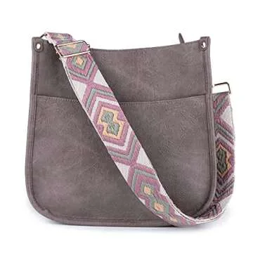 Viva Terry Adjustable Crossbody Guitar Strap Replacement for Women's Handbags and Purses (Light Purple Bag Shoulder Strap)