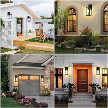 Solar Outdoor Wall Light Fixtures with Dusk Sensor