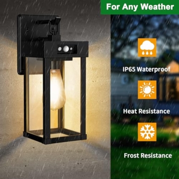 Solar Outdoor Wall Light Fixtures with Dusk Sensor