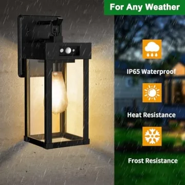 Solar Outdoor Wall Light Fixtures with Dusk Sensor
