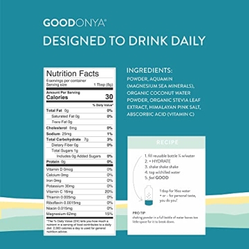 GOODONYA Organic Hydration Electrolyte Powder - Lemon Flavored