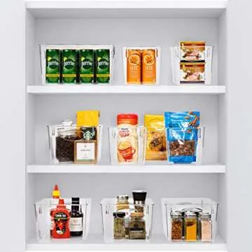 Sorbus Small Clear Storage Bins - Versatile & Durable