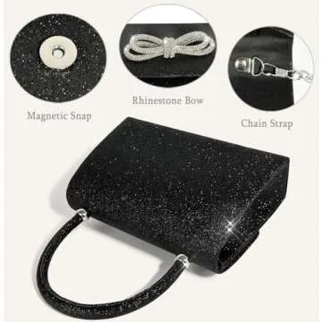 Trisapu Women's Sparkly Bow Evening Clutch Purse