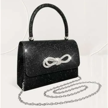 Trisapu Women's Sparkly Bow Evening Clutch Purse