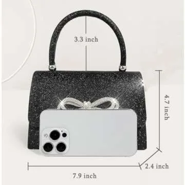 Trisapu Women's Sparkly Bow Evening Clutch Purse