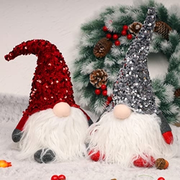 Juegoal 12" Lighted Christmas Gnome Holiday Decoration