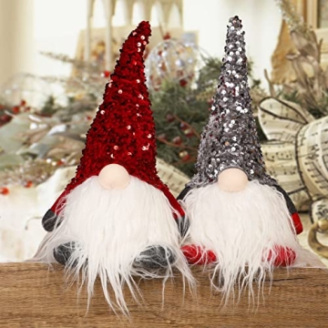 Juegoal 12" Lighted Christmas Gnome Holiday Decoration