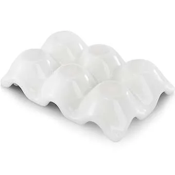 Stylish DEAYOU Porcelain Egg Holder - 4 Pack Storage Set