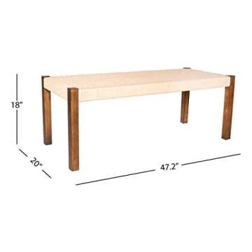 Stone & Beam Stella Modern Farmhouse Dining Bench