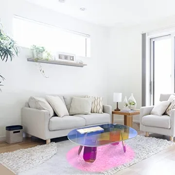 Elegant BotaBay Acrylic Coffee Table with Coasters