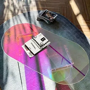 Elegant BotaBay Acrylic Coffee Table with Coasters