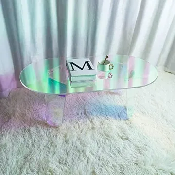 Elegant BotaBay Acrylic Coffee Table with Coasters