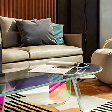 Elegant BotaBay Acrylic Coffee Table with Coasters