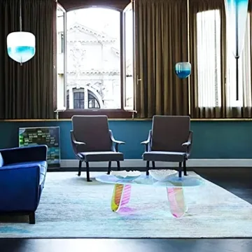 Elegant BotaBay Acrylic Coffee Table with Coasters