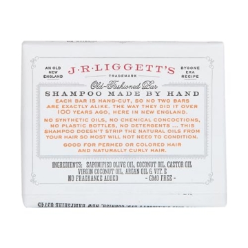 J.R.LIGGETT'S Natural Coconut Argan Shampoo Bar 3.5oz | Vegan