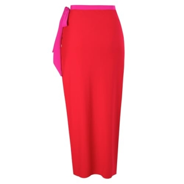 Floral One Piece Swimsuit with Cover Up Skirt - Women's Beachwear