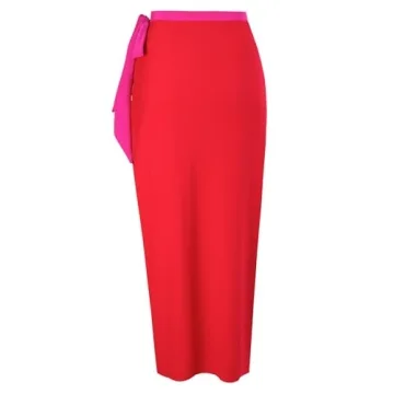 Floral One Piece Swimsuit with Cover Up Skirt - Women's Beachwear