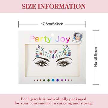 Glitter Face Gems for Halloween, Rave, and Festivals