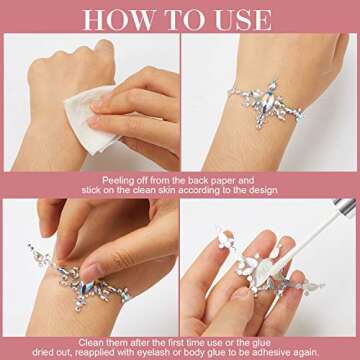 Glitter Face Gems for Halloween, Rave, and Festivals