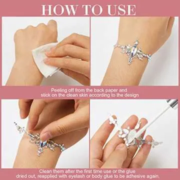 Glitter Face Gems for Halloween, Rave, and Festivals