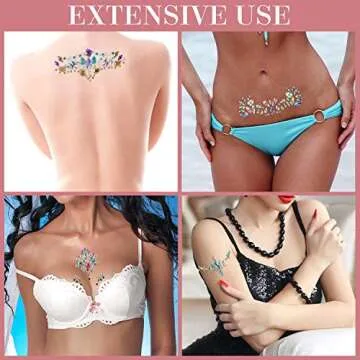 Glitter Face Gems for Halloween, Rave, and Festivals