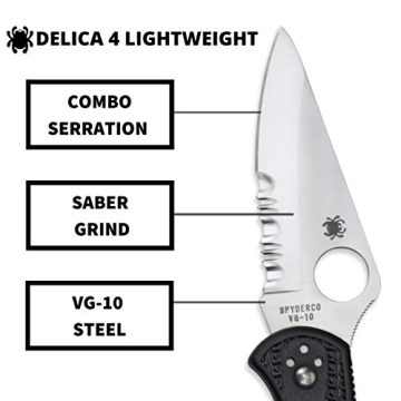 Spyderco Delica 4 Lightweight EDC Knife with VG-10 Blade