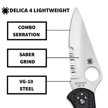 Spyderco Delica 4 Lightweight EDC Knife with VG-10 Blade