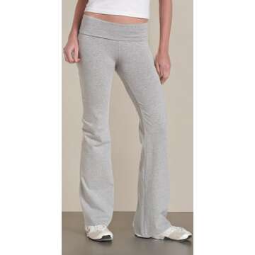 Soffe Juniors Yoga Roll-Top Pant, Oxford, Large