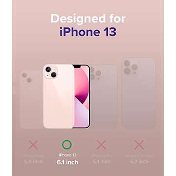 Ringke Compatible with iPhone 13 Case, Air-S Silicone Type Shockproof Flexible Matte TPU Thin Full Protection Phone Cover for 6.1-inch (2021) - Pink Sand