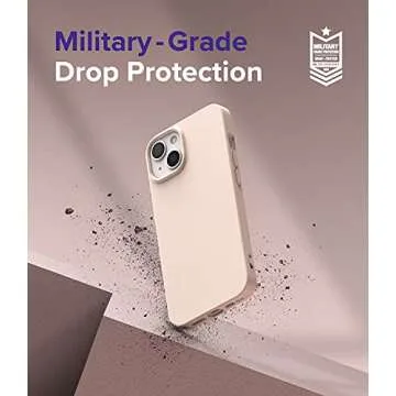 Ringke Compatible with iPhone 13 Case, Air-S Silicone Type Shockproof Flexible Matte TPU Thin Full Protection Phone Cover for 6.1-inch (2021) - Pink Sand