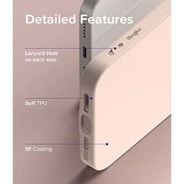 Ringke Compatible with iPhone 13 Case, Air-S Silicone Type Shockproof Flexible Matte TPU Thin Full Protection Phone Cover for 6.1-inch (2021) - Pink Sand