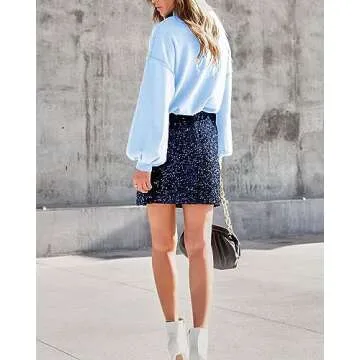 ARTFREE Fall Sweatshirts for Women Lantern Sleeve Pullover Sweaters Warm