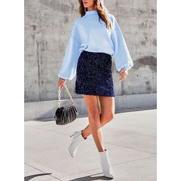 ARTFREE Fall Sweatshirts for Women Lantern Sleeve Pullover Sweaters Warm