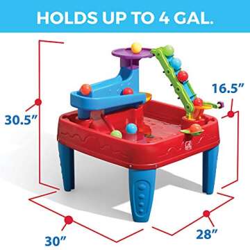 Step2 Stem Discovery Ball Table, Kids Water Table Activity Sensory Playset, Summer Outdoor Toys, 13 ...