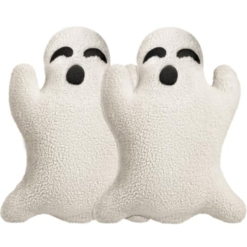 Ghost Pillow,Ghost Decor,Halloween Pillows Set of 2 Cute Ghost Indoor Decorative Throw Pillow Ghost ...