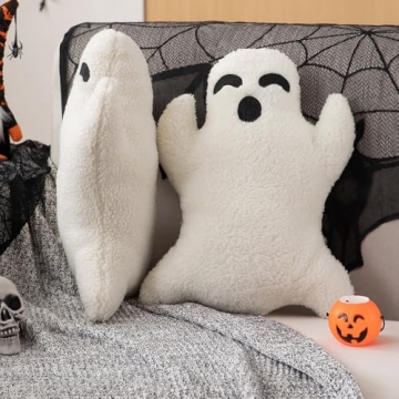 Charming Ghost Pillow Set for Halloween Cheerful Gifts