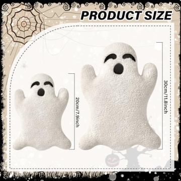 Charming Ghost Pillow Set for Halloween Cheerful Gifts