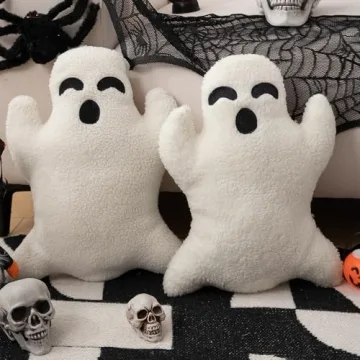 Charming Ghost Pillow Set for Halloween Cheerful Gifts
