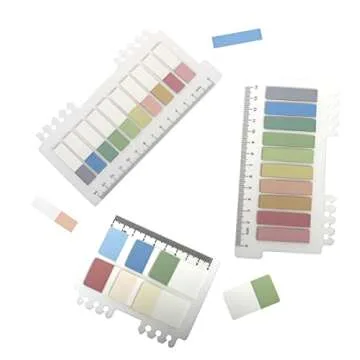 3 Pack 460 Pieces Index Tabs with Ruler, Writable and Repositionable File Tabs Flags Colored Page Markers Labels for Reading Notes, Books and Classify Files