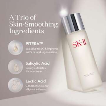SK-II Facial Treatment Clear Lotion - Hydrating Face Toner with AHAs to Exfoliate & Visibly Improve Texture - Gentle Facial Toner Made with Salicylic & Lactic Acid for a More Even Skin Tone (5.4 oz)