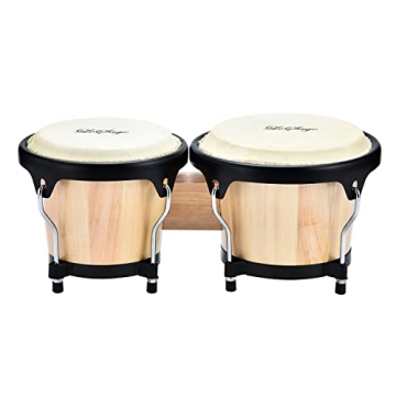 LeSage Bongos Drum Set for Kids and Beginners, Natural Wood