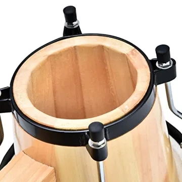 LeSage Bongos Drum Set for Kids and Beginners, Natural Wood