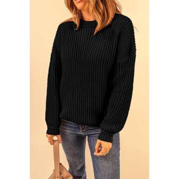 Fashionable Long Sleeve Casual Knit Winter Sweater for Women