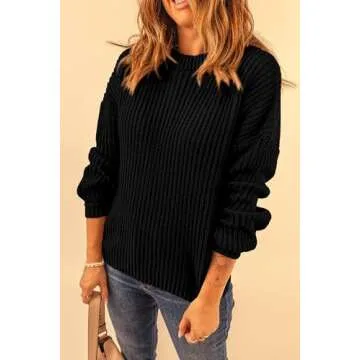 Fashionable Long Sleeve Casual Knit Winter Sweater for Women
