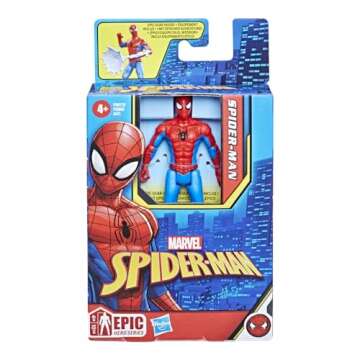 Marvel Epic Hero Series Spider-Man Miles Morales Action Figure, 4-Inch, With Accessory, Marvel Action Figures for Kids Ages 4 and Up