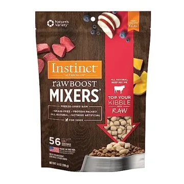 Instinct Raw Boost Mixers Freeze-Dried Dog Food Topper for Picky Eaters - 14 oz