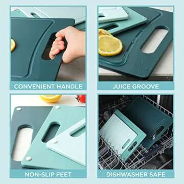 Non-Slip Cutting Board Set - Stylish Kitchen Essential Surfacing