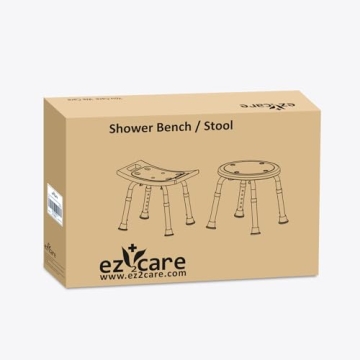 Ez2care Adjustable Shower Chair, Lightweight, Tool-Free Assembly