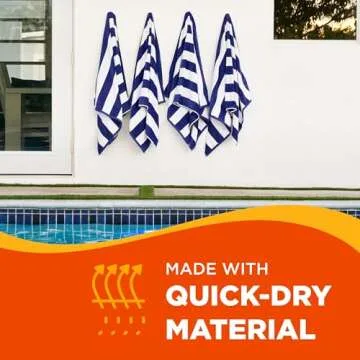 Oversized Beach Towels - Quick-Dry 100% Cotton - Pack of 4