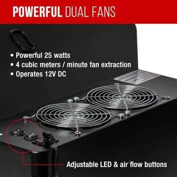Portable Dual Fan Airbrush Spray Booth with LED Lighting
